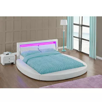 Giường cỡ Queen hiện đại / Giường tròn có kích thước đầy đủ Lãng mạn với đèn LED