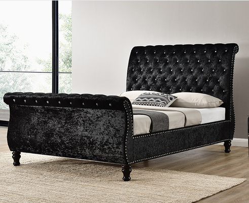 Nút chần Khung giường bọc nệm King Size Đầu giường kiểu Chesterfield