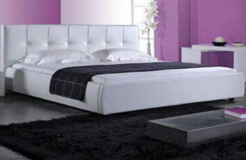 Thiết kế thời trang hiện đại Ván ép Vải lanh Giường bọc Nội thất gia đình