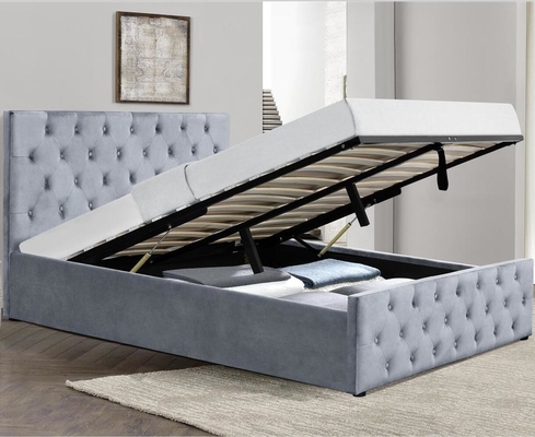 Giường đôi 4 chân Oem với cơ chế nâng khí lưu trữ