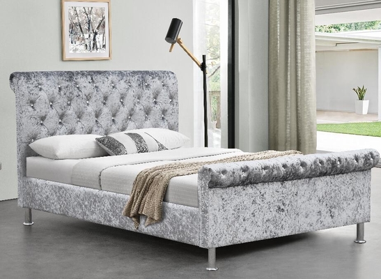 Kích thước gấp đôi giường bọc nệm Khung hình dáng xe trượt dài Kim cương