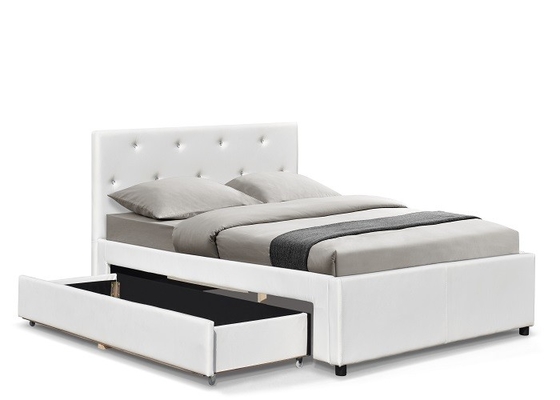 Giường lưu trữ bằng da giả hiện đại Sunny Kích thước đôi có ngăn kéo OEM