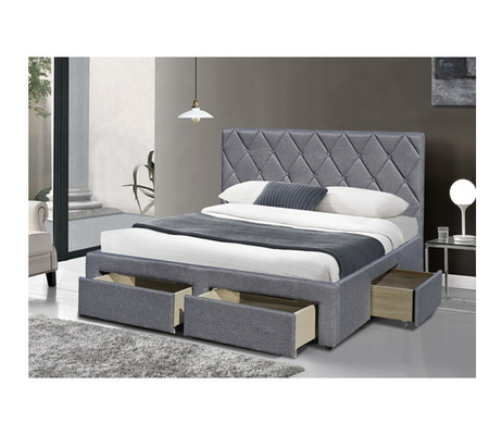 Giường lưu trữ có kích thước lớn OEM King Vải nhung với bốn ngăn kéo lưu trữ