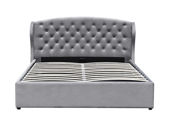 Giường lưu trữ 4 FT Ottoman Nâng tầng Chân ga mở với đầu giường màu xám