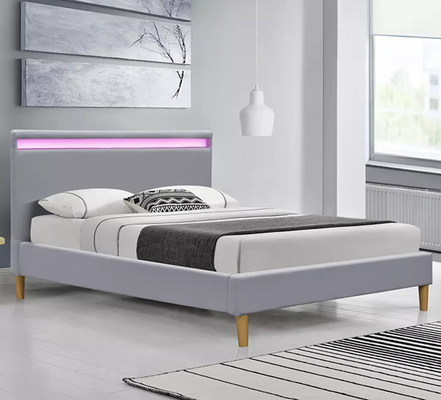 Khung giường sáng lên màu xám Stanlake với đầu giường 140x200cm 160x200cm 180x200cm