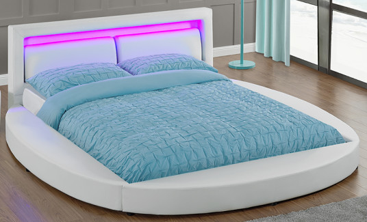 Khung giường bằng vải nhung trắng tùy chỉnh Giường đôi nhung nát ODM OEM