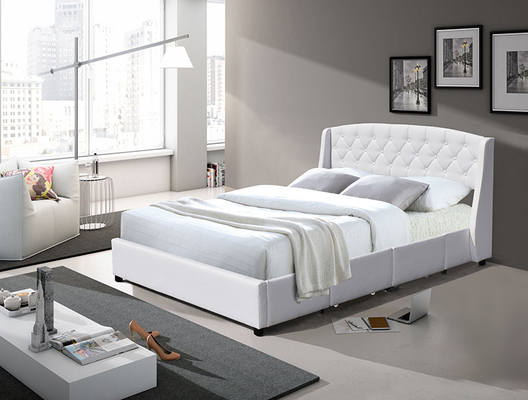 Giường đôi bằng gỗ MDF cỡ Queen hiện đại với hộp lưu trữ 4 ngăn kéo
