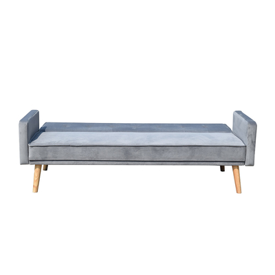 Giường sofa vải màu xám hiện đại Các vị trí ngả lưng có thể gập lại Phong cách Châu Âu
