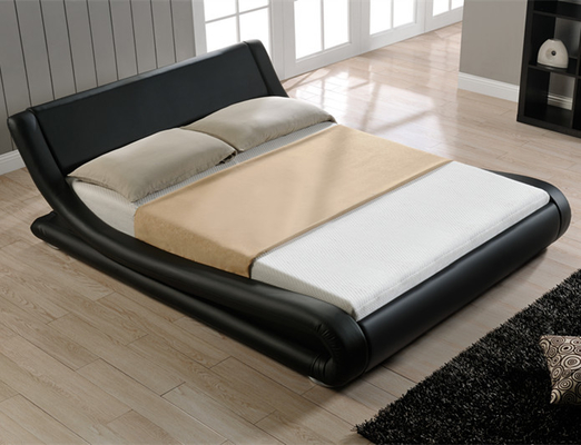 Giường bọc vải nhung giả da bị nguyền rủa với đèn LED đầu giường