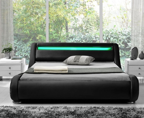 Khung giường bọc nệm sang trọng Chesterfield Đầu giường cong cỡ King