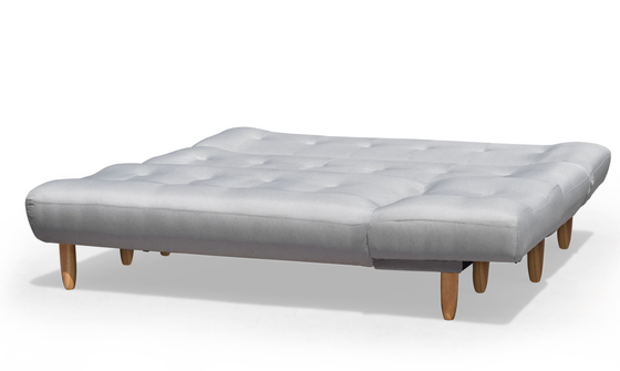 Giường Sofa Futon Gấp Hình Chữ L Màu Xám Đậm Polyester Bọc Hiện Đại Có Thể Chuyển Đổi
