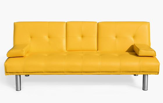 Sofa hiện đại Futon Lounger Convertible Giả da Sofa Futon 3 chỗ ngồi