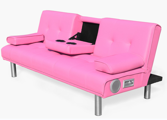 Giường sofa có thể gập lại 3 chỗ giả da hiện đại có thể gập lại cho phòng khách