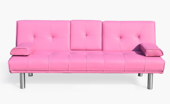 Giường sofa có thể gập lại 3 chỗ giả da hiện đại có thể gập lại cho phòng khách