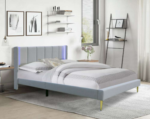 Bán buôn giường ngủ bọc nệm thủ công với đầu giường đầy màu sắc