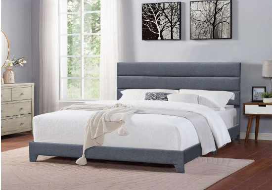 Khung giường bọc vải lanh King Size Nhà sản xuất giường bán buôn