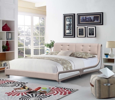 Khung giường bọc nệm King Size Vải lanh Phong cách hiện đại thoải mái