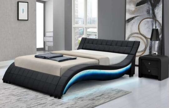 Bán buôn Khung giường ván ép Confortable Đèn LED điều khiển từ xa