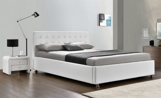 King Size White Color Fabric Giường lưu trữ thang máy khí EN1725 được chứng nhận CE