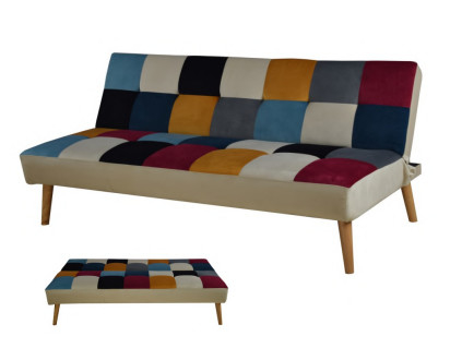 Vải nhung đầy màu sắc Phòng khách Giường sofa có thể gập lại Chấp nhận đặt hàng OEM