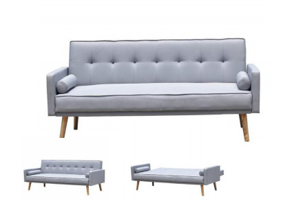 Giường sofa vải màu xám hiện đại Vị trí ngả có thể gập lại Phong cách châu Âu