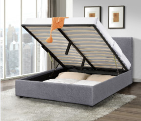 Giường lưu trữ chần sợi đặc biệt Kích thước gấp đôi với cơ chế nâng khí