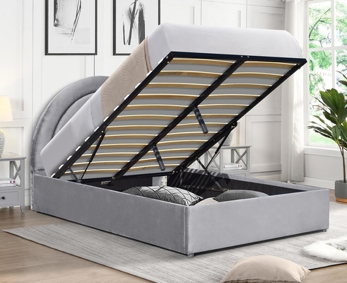 Khung giường lưu trữ nâng khí Boucle với bộ lưu trữ thủy lực, không cần lò xo hộp