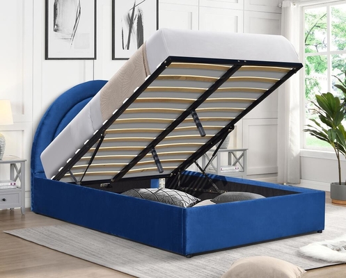 Giường thang máy xăng bọc thạch cao King Size Blue Fabric Bedroom An bình