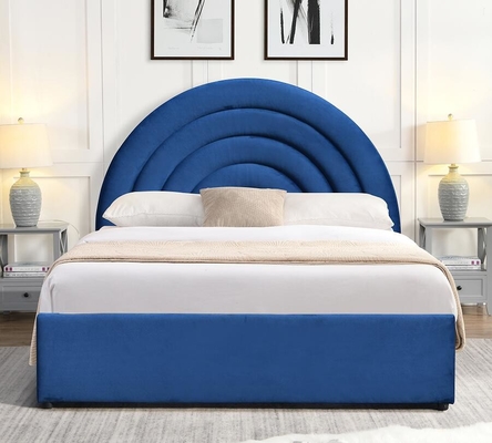 Giường thang máy xăng bọc thạch cao King Size Blue Fabric Bedroom An bình