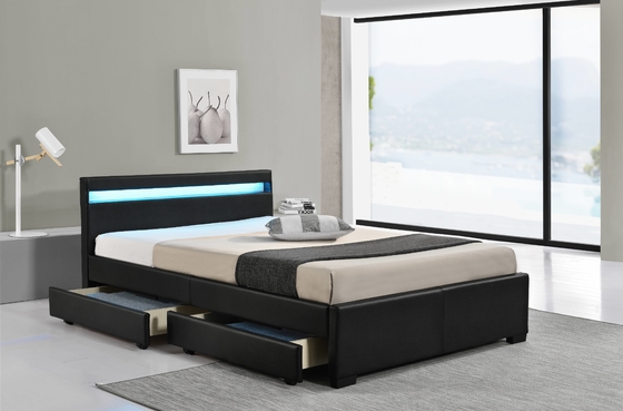 Giường đệm LED có đèn LED để giúp bạn ngủ và chứa bốn ngăn kéo lưu trữ