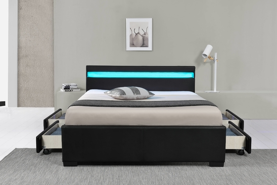 Giường đệm LED có đèn LED để giúp bạn ngủ và chứa bốn ngăn kéo lưu trữ