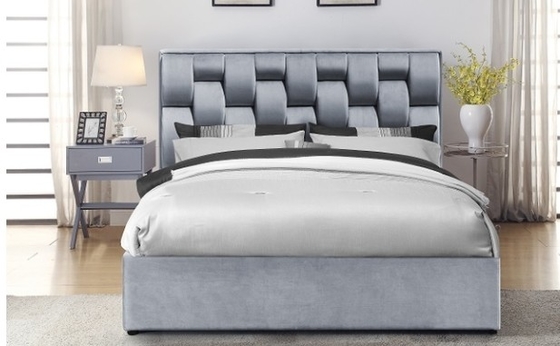 Trundle bọc giường daybed vải nhung khoá giường khung với đầu giường thời trang