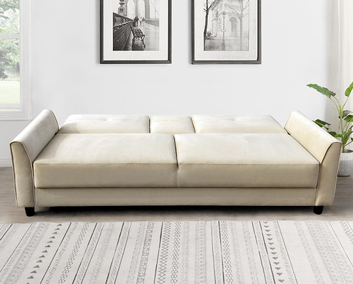 Giường Sofa Gấp Nữ Hoàng, Giường Sofa Có Thể Gấp Di Động Dễ dàng cất giữ, Màu trắng nhạt