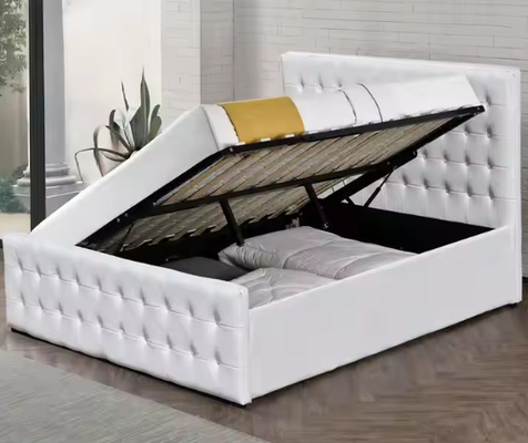 Giường đệm với khí nâng lên lưu trữ, khung giường với lưu trữ