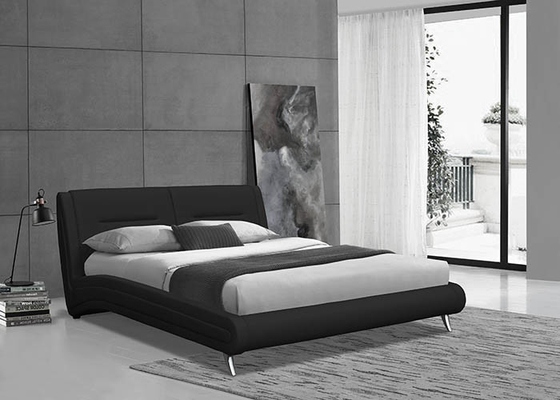 PU da bọc nền tảng, khung giường kích thước đầy đủ, gỗ Slat hỗ trợ
