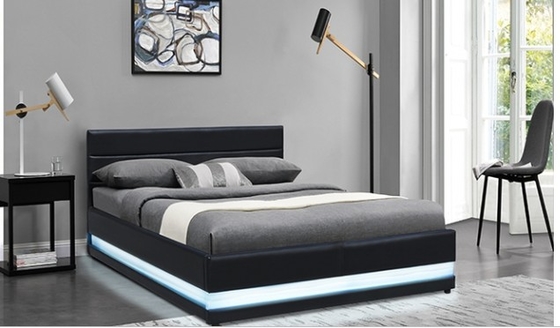 Trang chủ đồ nội thất Full Queen Size Bàn giường sàn bọc với đèn LED