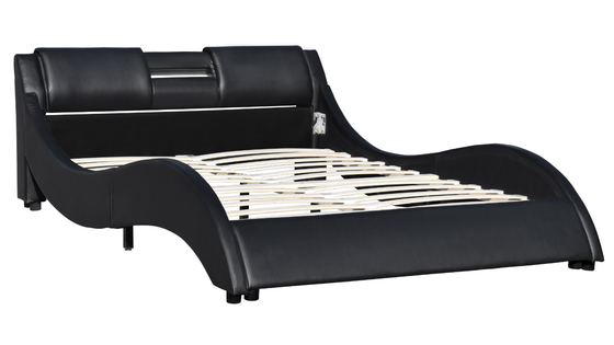 Giường bọc nệm Footend LED