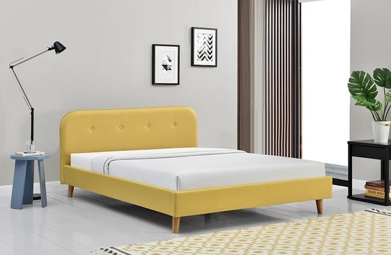 Giường bọc nệm cho trẻ em chân gỗ