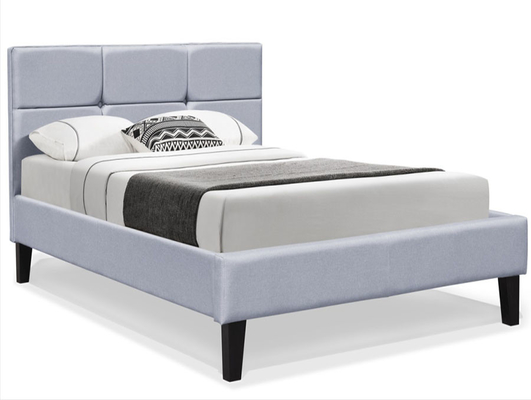 Ván ép Kích thước giường cỡ Queen Khung giường Nệm Nền giường màu xám Ottoman bằng gỗ