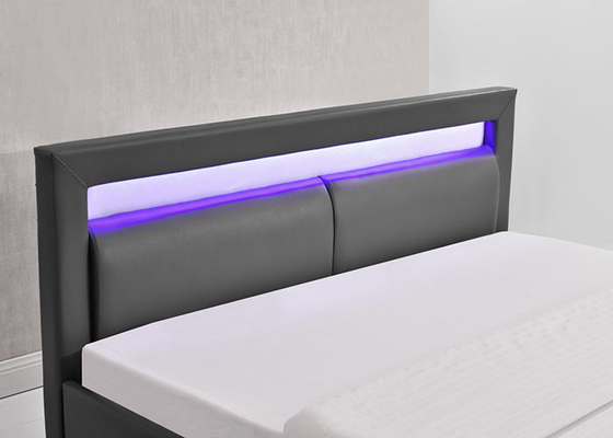 Khung giường bằng ván ép 150x190cm Kích thước lớn Tủ đựng chén lớn Trang phục Bọc sàn