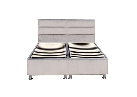 Khung giường lưu trữ bằng khí nâng có cánh được bọc nệm Khung giường bọc vải nhung có ngăn