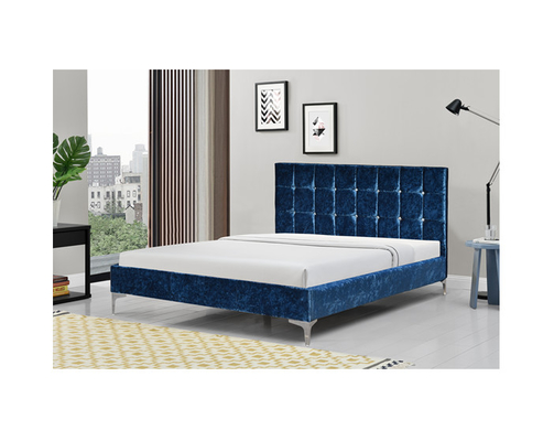 Tấm gỗ có kích thước đầy đủ Đồ nội thất giường bằng vải nhung đã được nghiền nát