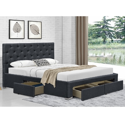Khung giường Ottoman đôi được bọc nệm cỡ Queen với 4 ngăn kéo OEM ODM