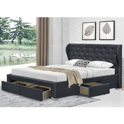 Ván ép Vải lanh có cánh Giường lưu trữ Ottoman Kích thước đôi
