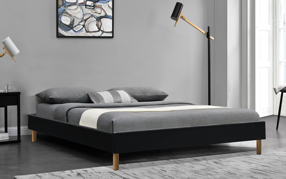 Giường cỡ King bọc nệm đương đại Giường cỡ King Da PU 140x190Cm