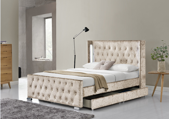 Khung giường nền được bọc nệm gấp đôi