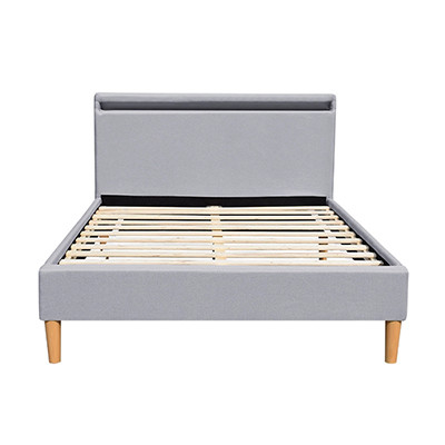 Khung giường sáng lên màu xám Stanlake với đầu giường 140x200cm 160x200cm 180x200cm