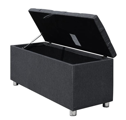 Hộp đựng vải bọc đệm Ottoman Hộp chăn vải FR màu xám tối của Vương quốc Anh