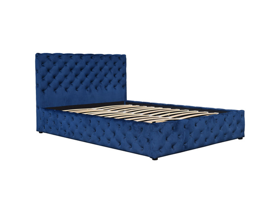 Nền tảng OEM ODM Giường đôi được bọc nệm có bộ lưu trữ